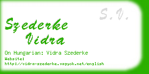 szederke vidra business card